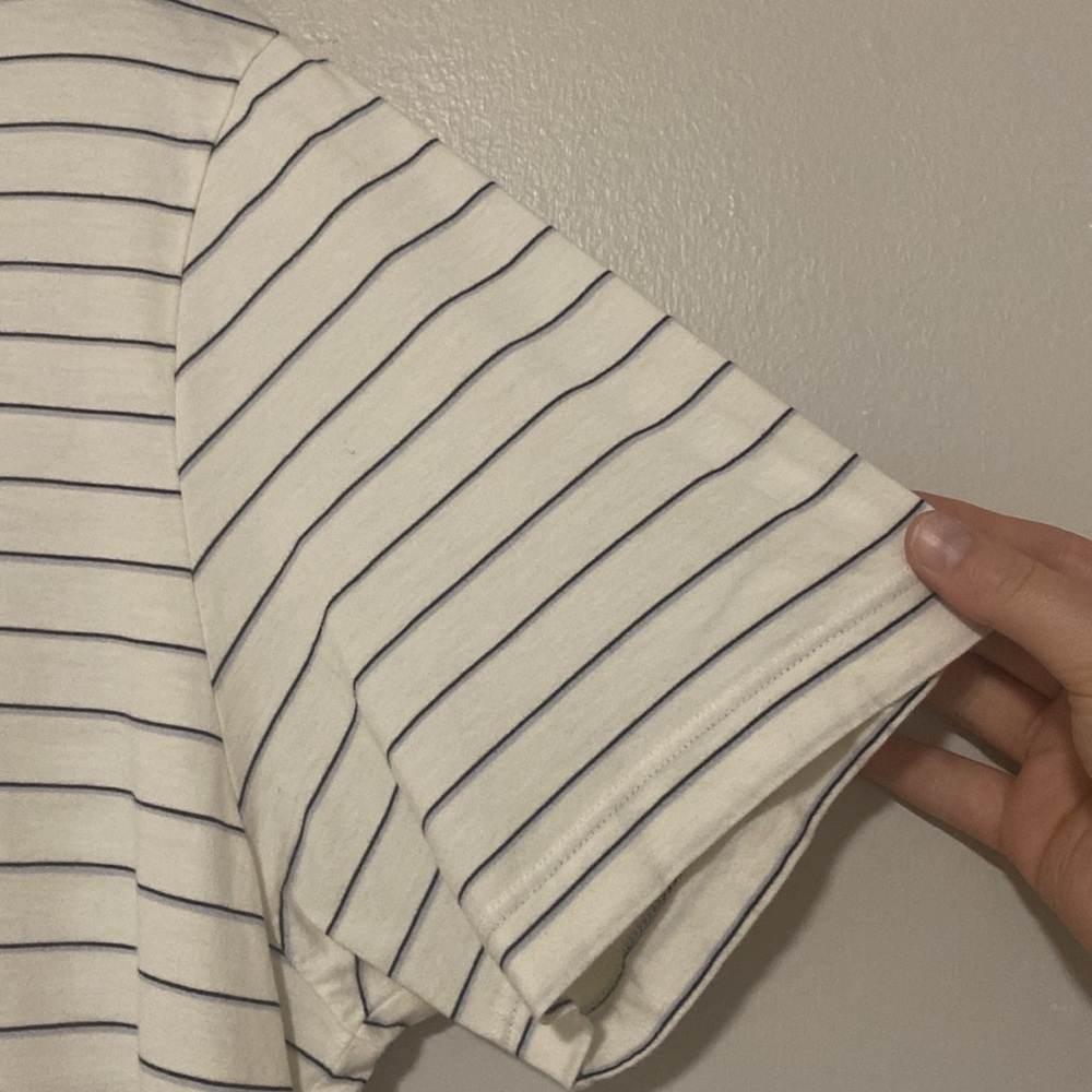 Theory Striped Basic Long Sleeve Loose Basic T-Sh… - image 3